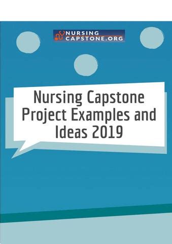 nursing capstone project examples  ideas   nursing capstone