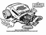 Rod Hot Pages Coloring Rat Fink Rods Colouring Truck Cars Template Sketch Print sketch template