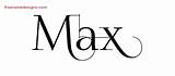 Max Name Tattoo Designs Decorated Lettering Names Freenamedesigns sketch template