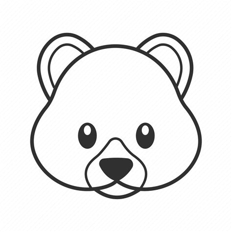 animal bear bears head cute bear mammal teddy teddy bear icon