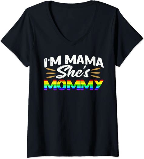 womens lesbian mom shirt ts gay pride i m mama she s