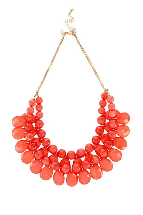 coast coral necklace  pink pinks lyst