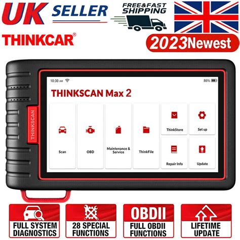 thinkcar thinktool thinkscan max 2 full system car diagnostic tool obd2
