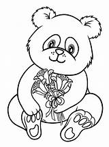 Panda Coloring Pages Anime Baby Cartoon Pandas Getcolorings Cute Print Color sketch template