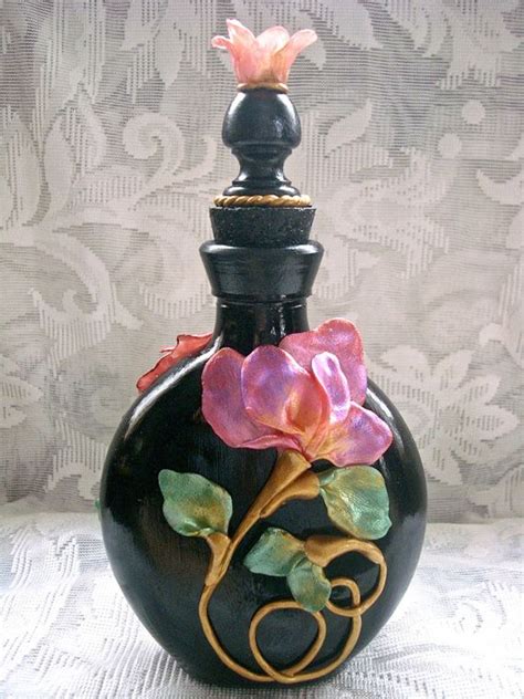 Polymer Clay Floral Perfume Bottle By Tres Jolie Designs