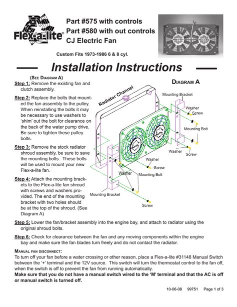 flex  lite electric fan wiring diagram