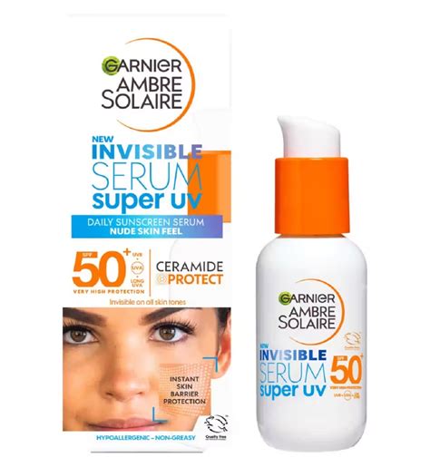 garnier ambre solaire spf  tremendous uv invisible face serum