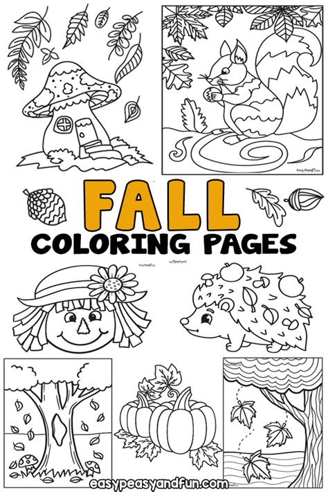 fall coloring pages  printable sheets  thi hsg