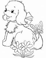 Puppy Cute Coloring Pages Print Puppies Baby Animal Drawings Getcoloringpages Cartoon sketch template
