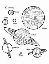 Coloring Planets Pages Planet Color Space Kids sketch template