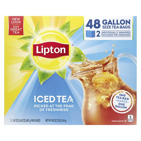lipton gallon sized iced tea bags unsweetened  oz  count