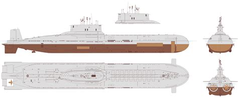 typhoon class submarine blueprint   blueprint   modeling