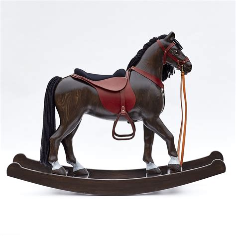 royal spinel black rocking horse wooden rocking horses