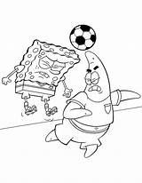 Spongebob Soccer sketch template