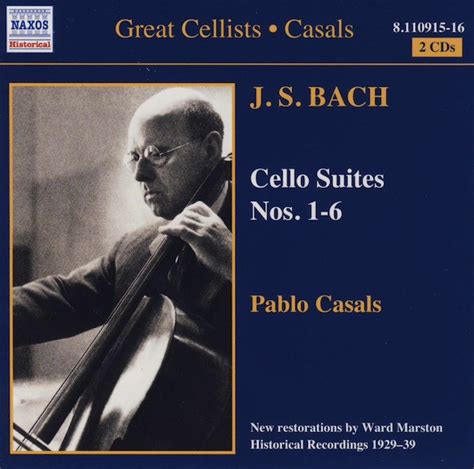 johann sebastian bach pablo casals cello suites nos 1 6 cd