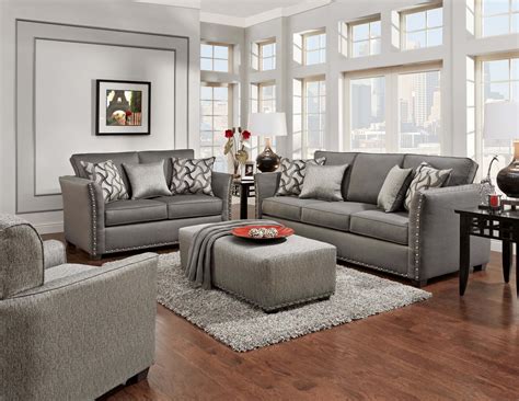 technique charcoal sofa  loveseat fabric living room
