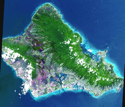 stunning oahu hawaii   space courtesy  nasagsfcmetiersdacjaros  usjapan