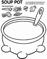 Coloring Soup Pages Stone sketch template