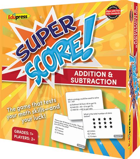 Super Score Game Addition Subtraction Grades 1 2