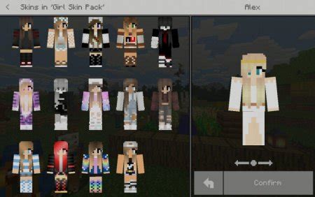 girl skin pack  minecraft pe