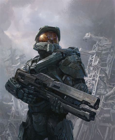 master chief   halo series game art hq