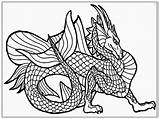 Coloring Pages Dragon Snake Sea Serpent sketch template