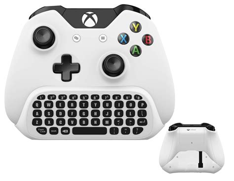 wireless keyboard chatpad  microsoft xbox  controller keyboard white  ebay