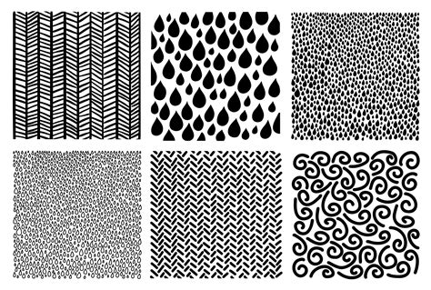 abstract hand drawn geometric simple minimalistic patterns set drops