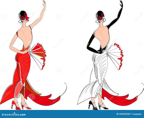 flamenco dancer  fan royalty  stock  image