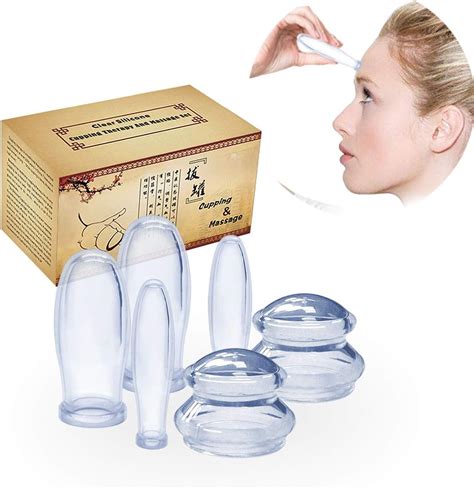 facial cupping therapy set eye  face vacuum massage cup kit pcs