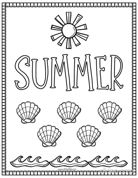 summer coloring pages summer coloring printable coloring summer items