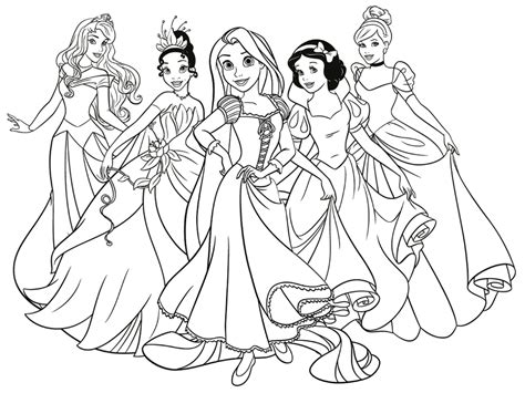 disegni da colorare le principesse