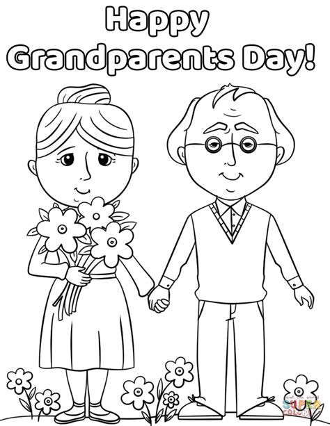 printable coloring pages  grandparents day printable word