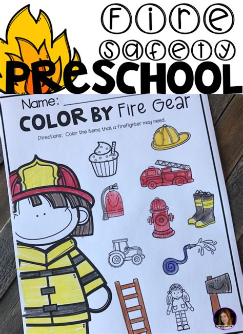 fire safety activities  preschool kindergarten rocks resources