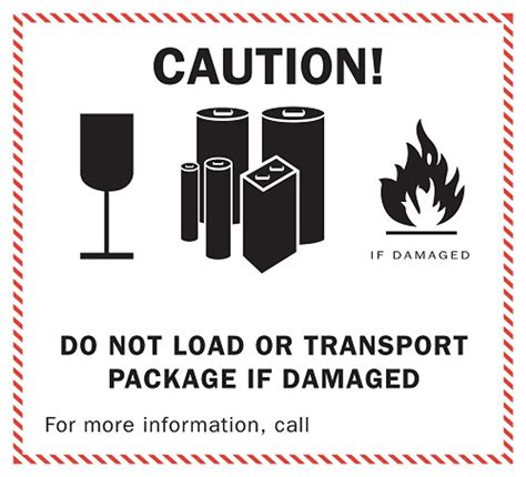 lithium battery caution labels buy
