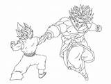 Broly Goku Vegetto sketch template