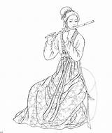 Geisha sketch template