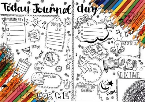 coloring book   colored pencils  writing   pages