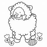 Easter Coloring Lamb Pages Colouring Printable Kids Religious Egg Bunny Drawing Crafts Animal Getcolorings Projects Sheets Getdrawings Color sketch template