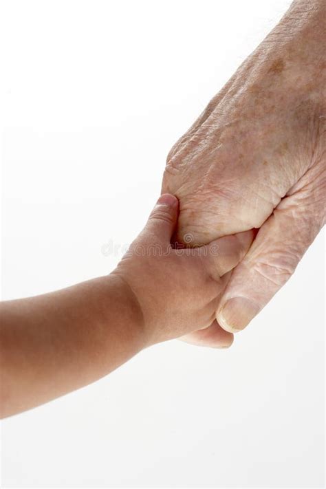 Grandfather And Granddaughter Holding Hands Stock Image Image Of