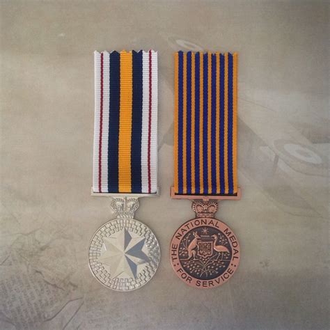 national police service medal national medal pair australia
