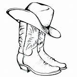 Cowboy Coloring Pages Printable Hat Boots Western Cowgirl Cowboys Cattle Drawing Dallas Osu Boot Logo Silhouette Clipart Color Getcolorings Drive sketch template