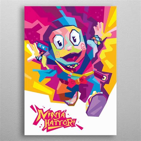 Ninja Hattori By Mulyadi Burham Metal Posters Displate Colorful