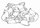 Coloring Fox Pages Tails Sonic Getcolorings Getdrawings sketch template