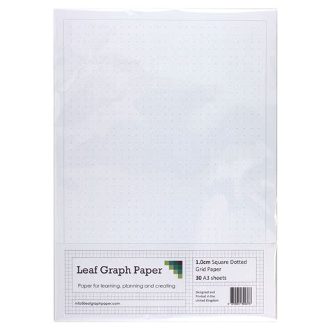 dotted grid paper mm cm squared  loose leaf sheets leaf