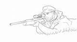Sniper sketch template