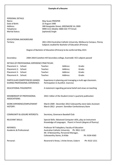 educational resume template  academic resumes templates
