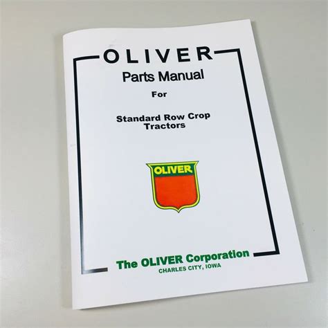 oliver parts list manual catalog  standard row crop tractors tractors row crop  row