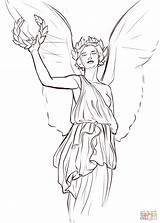 Nike Goddess Coloring Victory Drawing Greek Pages Angel Statue Printable Wings Mythology Outline Getdrawings Pixabay Line Categories sketch template