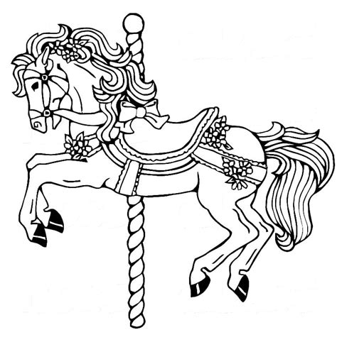 carousel coloring pages  printable coloring pages  kids